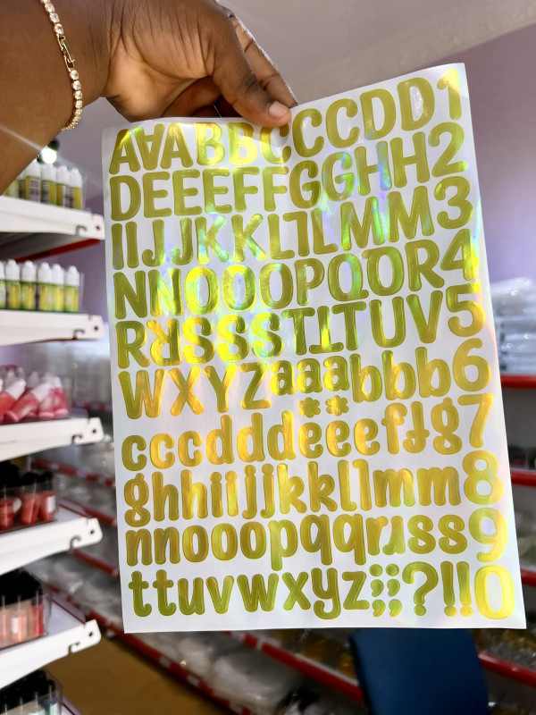 Large Gold Holographic Sticker