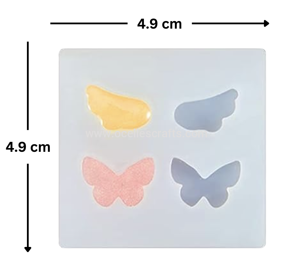 4 Cavity mini Butterfly Stud Earring Mold