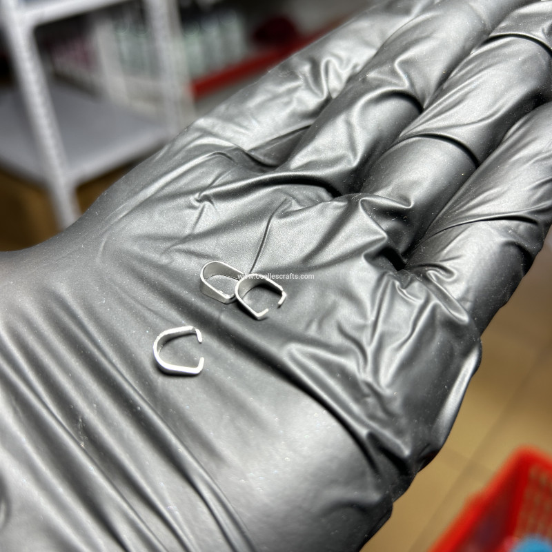 3pcs Silver pendant clasp