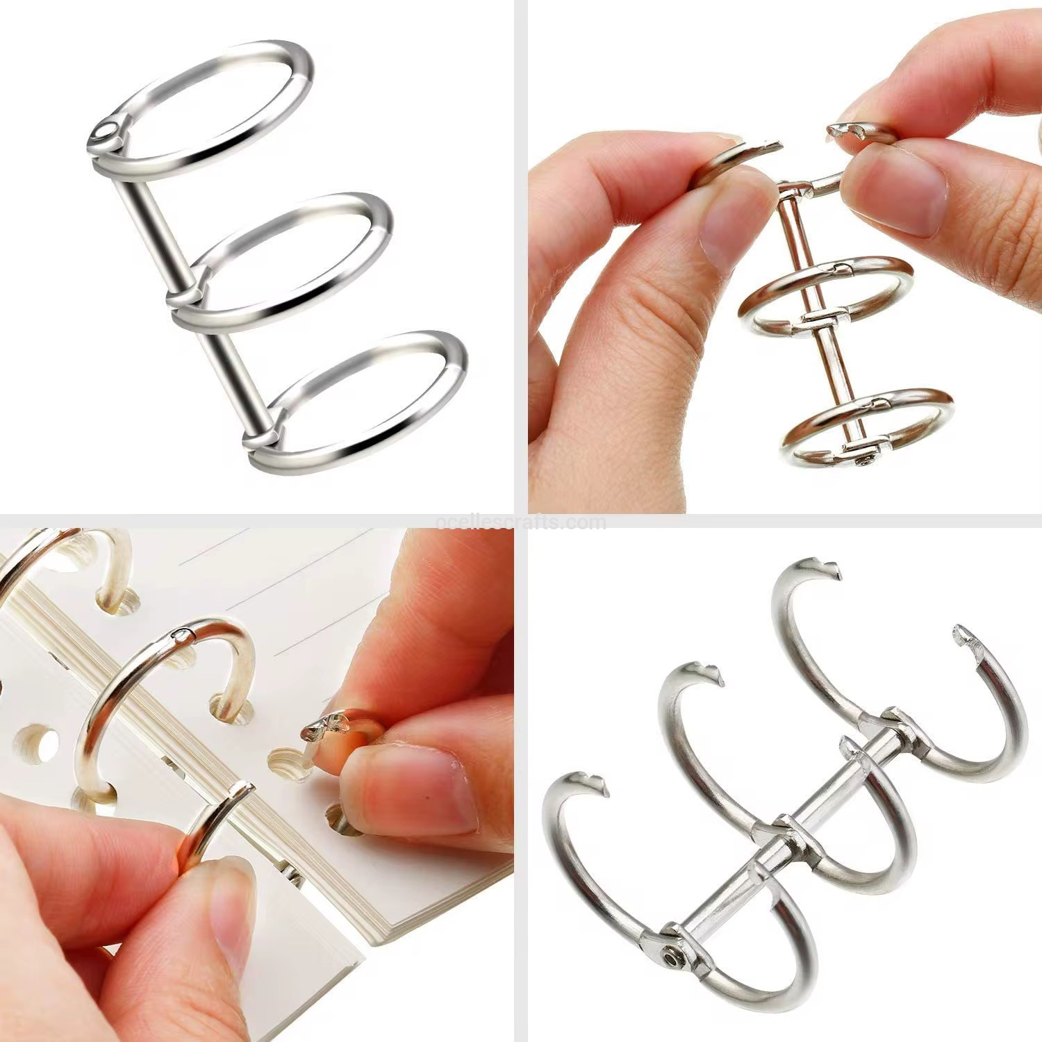 2pcs 3-ring binder rings