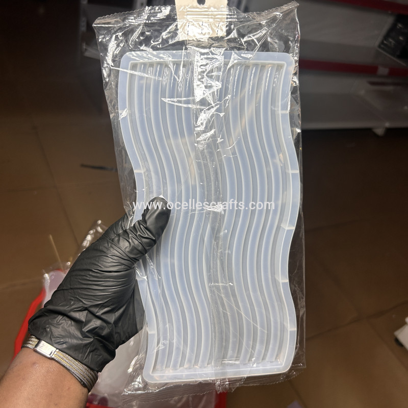 Striped Rectangular Tray And Decor Mold