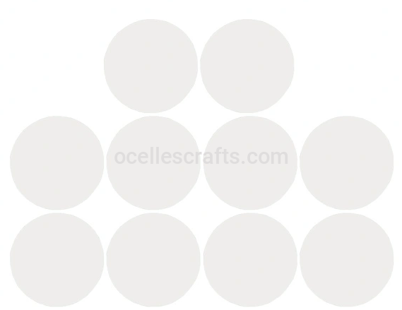 5 pcs Round Shaker Keychain Acrylic