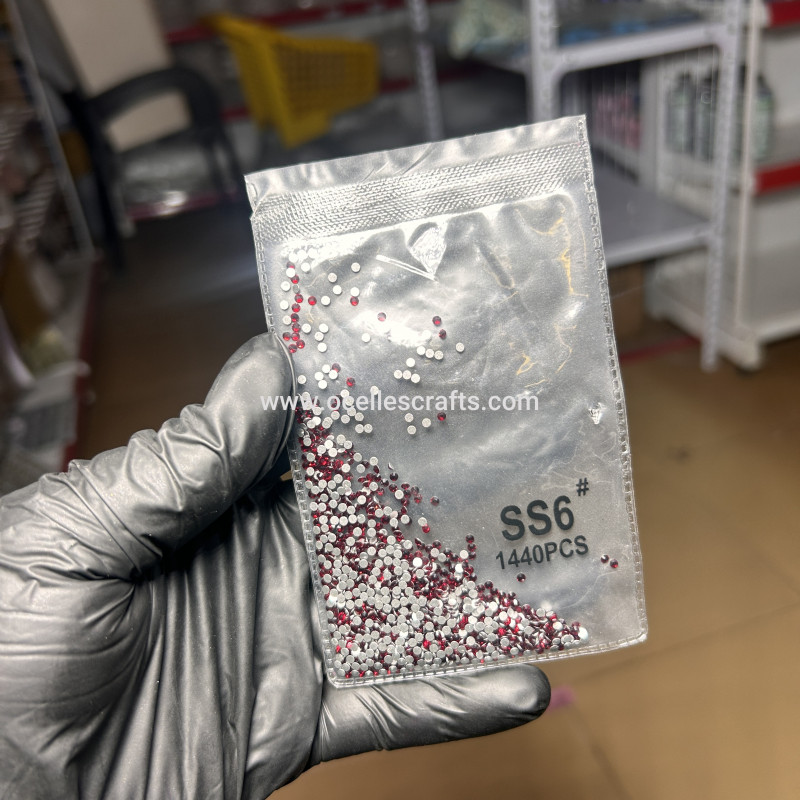 1440pcs Red Flat Back Crystal Rhinestones - SS6