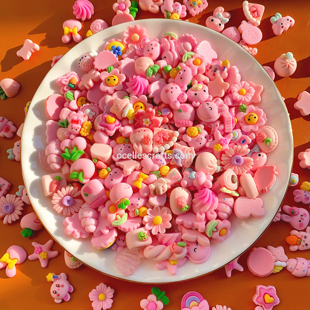 Cute colorful charms for junk phone case and bracelets cabochon