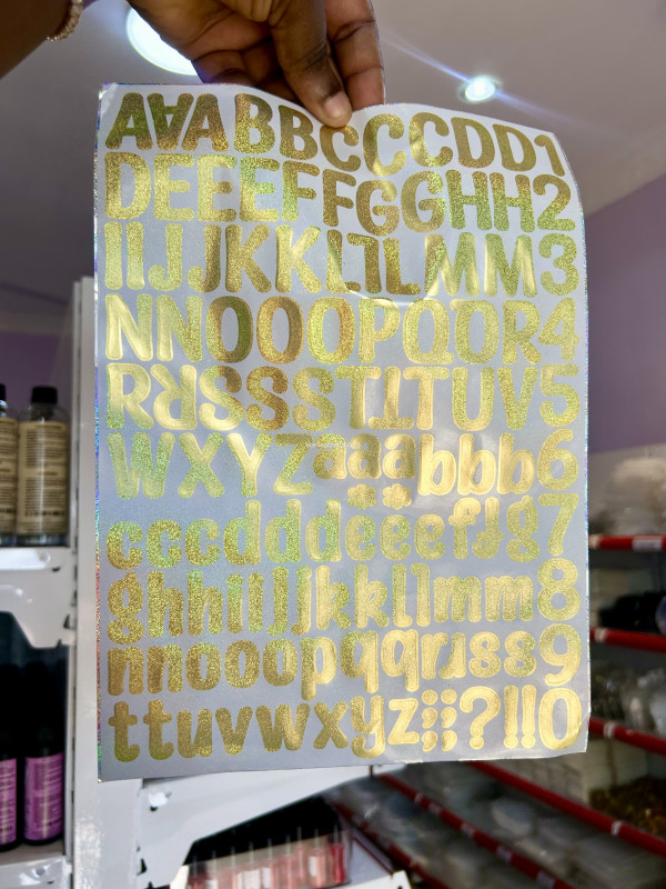 Large Gold Glitter Sticker