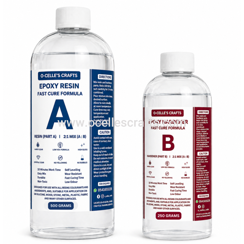 FAST CURE 1.5kg  2:1 Epoxy Resin 2-4Hr Cure Set | 1000g Resin, 500g Hardener