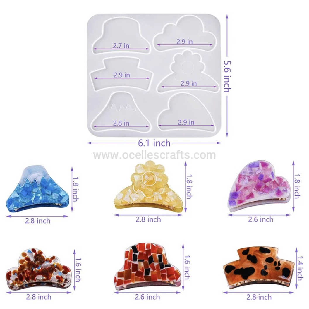 6 Cavity Claw Clip Mold