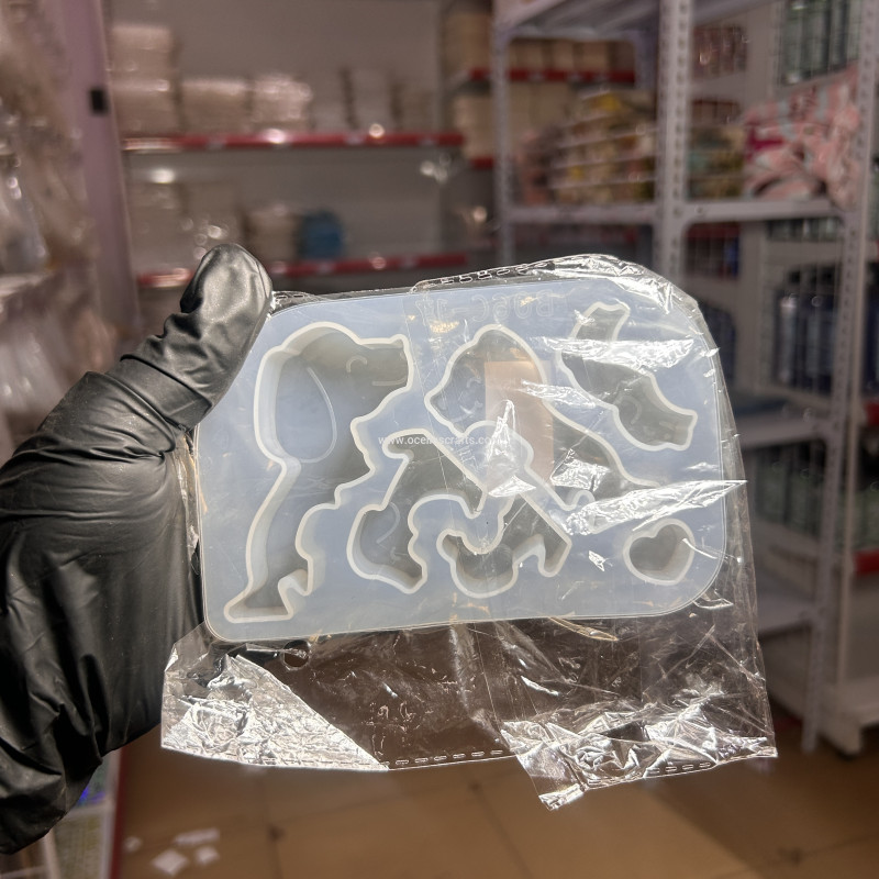 Cute Dog Family Souvenir Mold