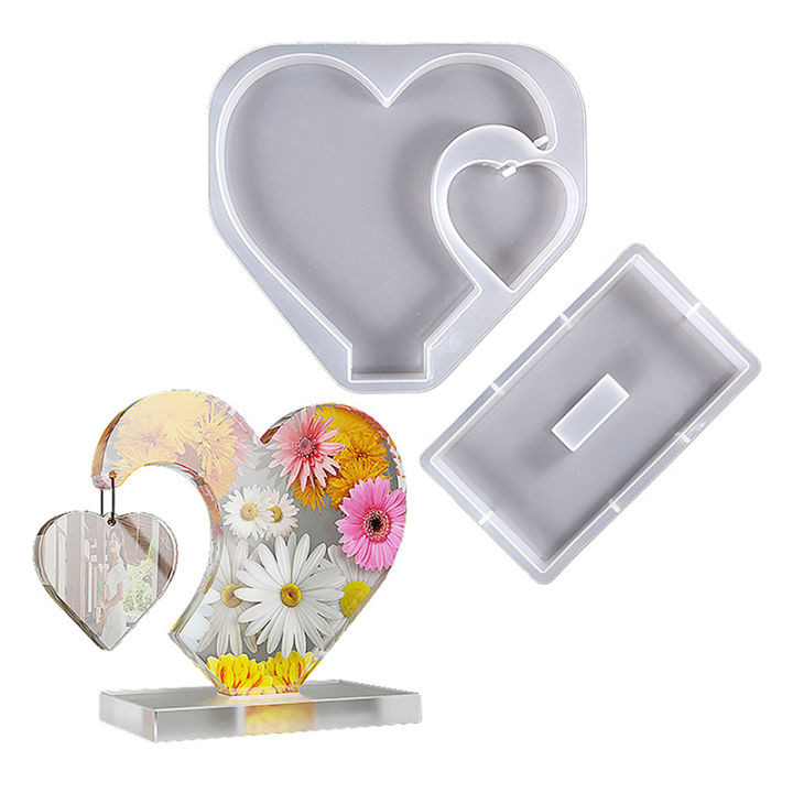 Double Heart Picture Frame Mold