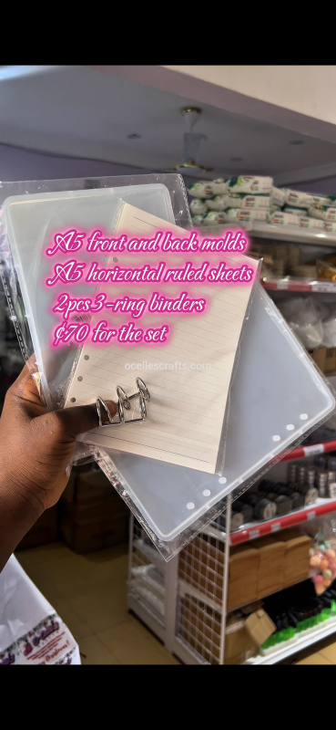 A5 notebook mold, refill sheet and 2pcs 3-ring binder ring