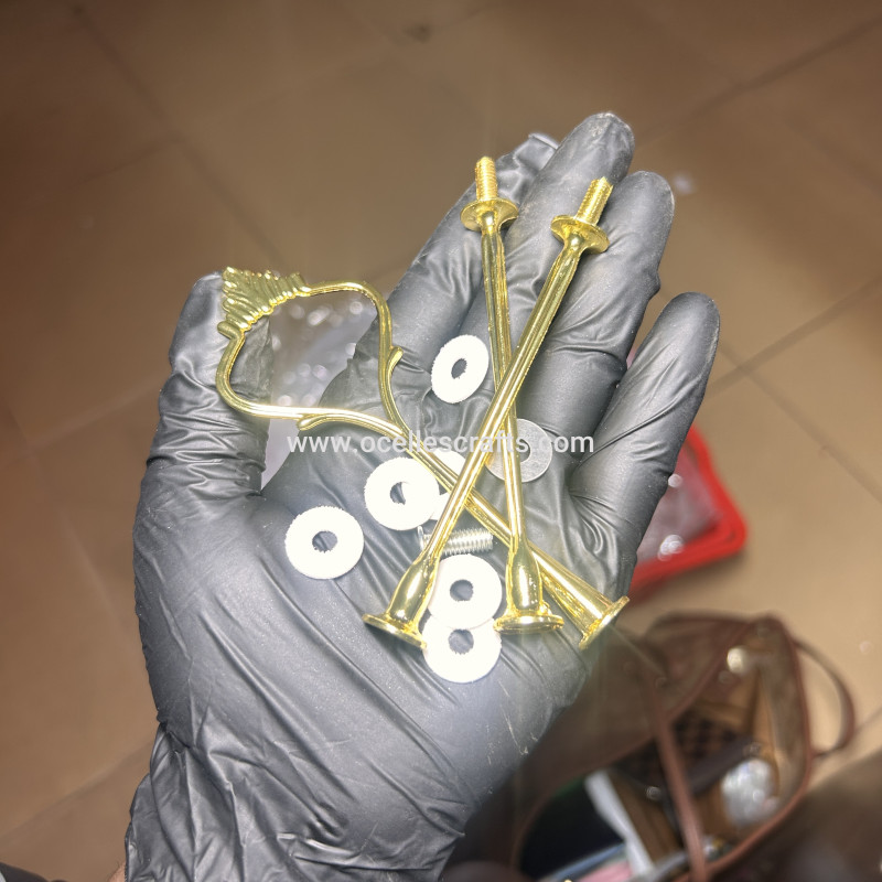 Geode 3 tier tray Gold Accessories stand or handle