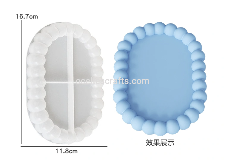 Bubble Edge Oval Coaster Mold