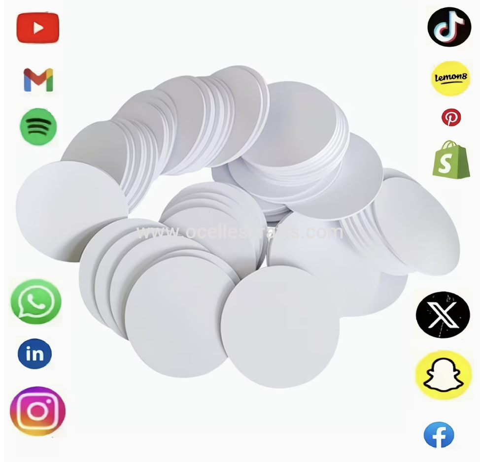 Non-Adhesive 25mm Programmable NFC Tags or Chips