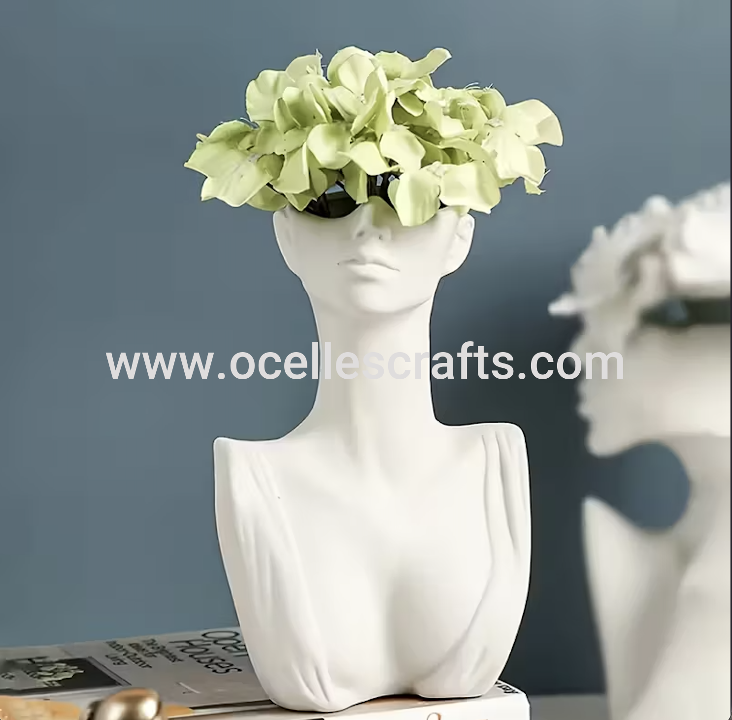 Half Face Flower Vase Mold