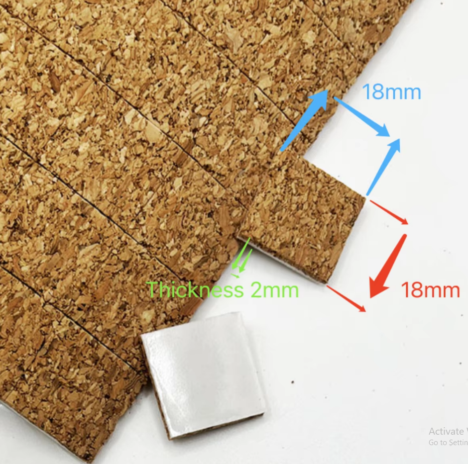 18x18mm Cork Pads – Anti-Scratch Backing for Jesmonite Pieces (Set of 162 Pieces)