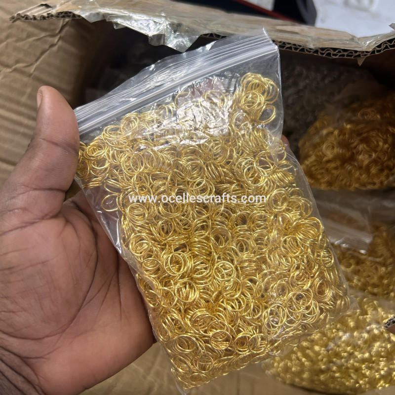Wholesale 2500pcs 10mm Big Gold Jumprings