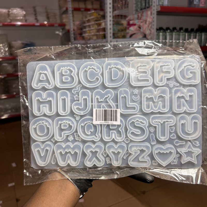Shaker Alphabet Keychain mold