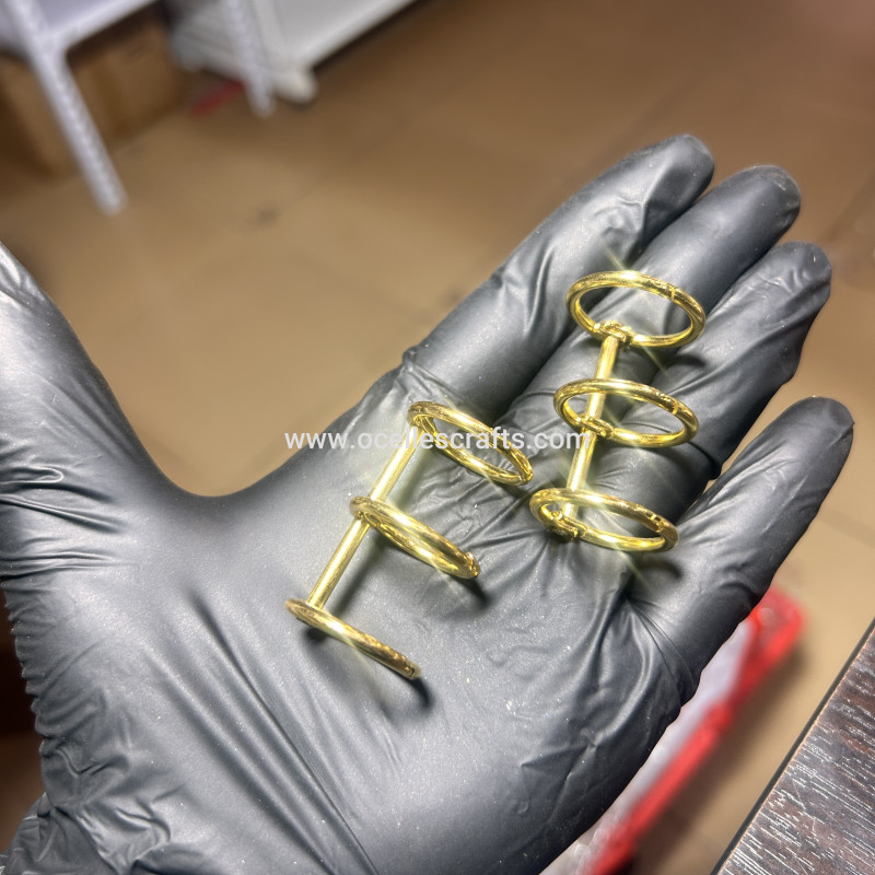 2Pcs 3-ring Gold Binder Rings
