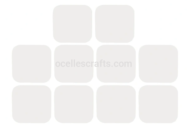 5 pcs Square Shaker Keychain Acrylic