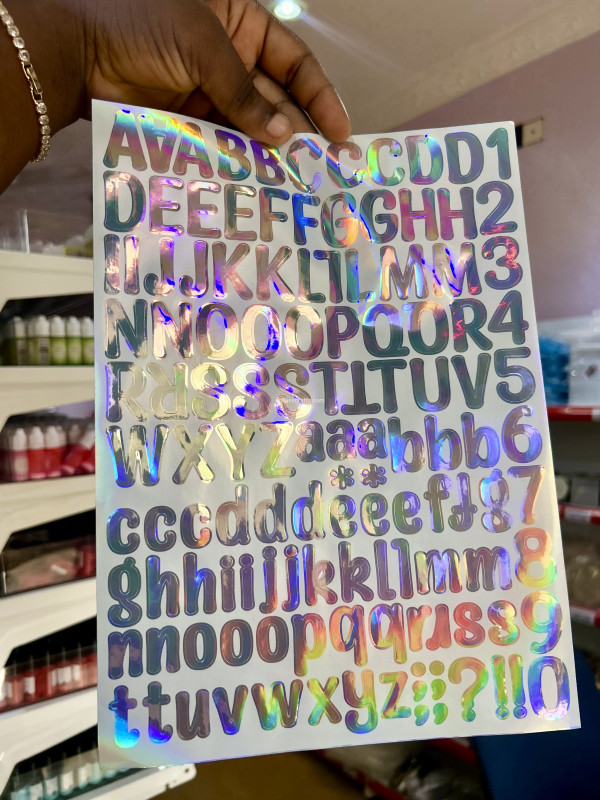 Large Silver Holographic Sticker