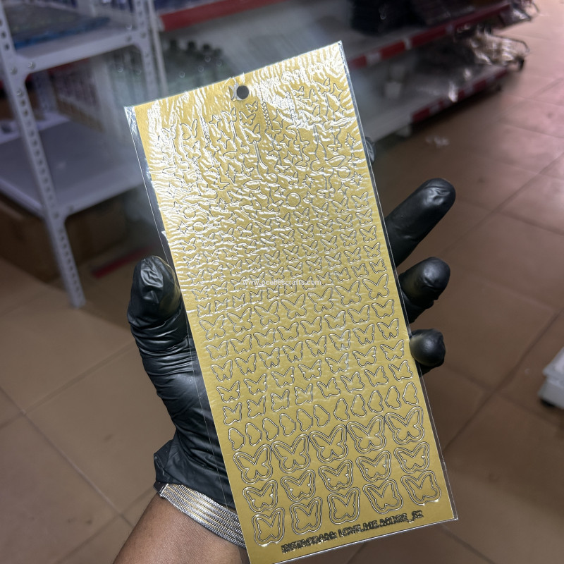 PVC Gold Butterfly Sticker