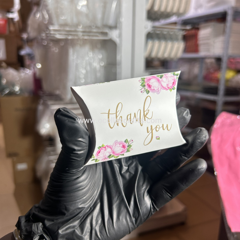50pcs Thank You Pillow Box for packaging Keychains