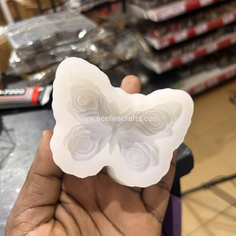 Floral Butterfly Decor or Candle Mold