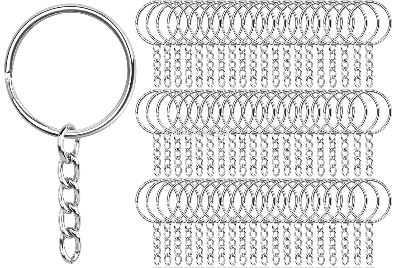 15pcs silver keyrings