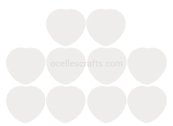 5 pcs Heart Shaker Keychain Acrylic