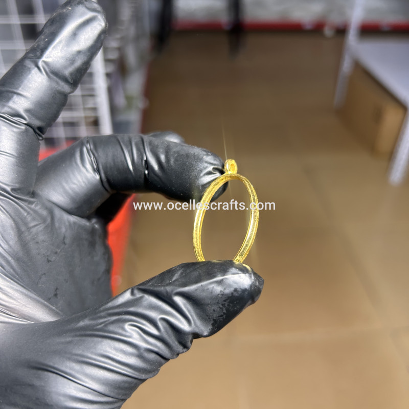 Gold Oval open back bezel for pendant or earring