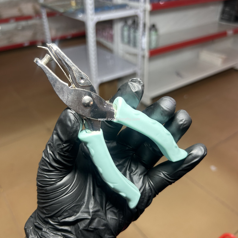 Light Blue Soft Grip Single Hole Single Hole paper Punch