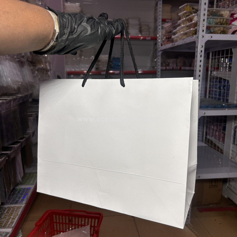 Large White Paper Bag | 33cmx15cmx25cm