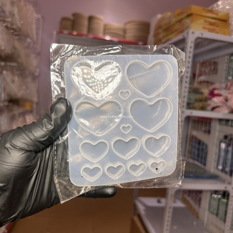 Multiple Cavity Heart Keychain Mold