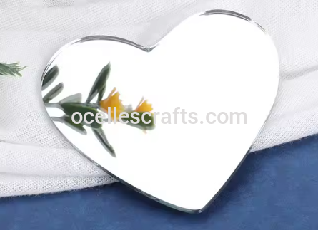 5cm Heart Fashionable Mirror for Phonecase And Crafts