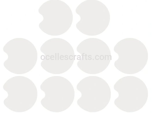 5 pcs Crescent Shaker Keychain Acrylic