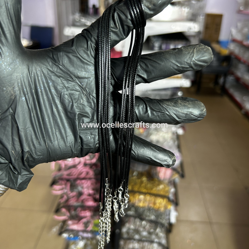 5pcs Silver Wax Cord