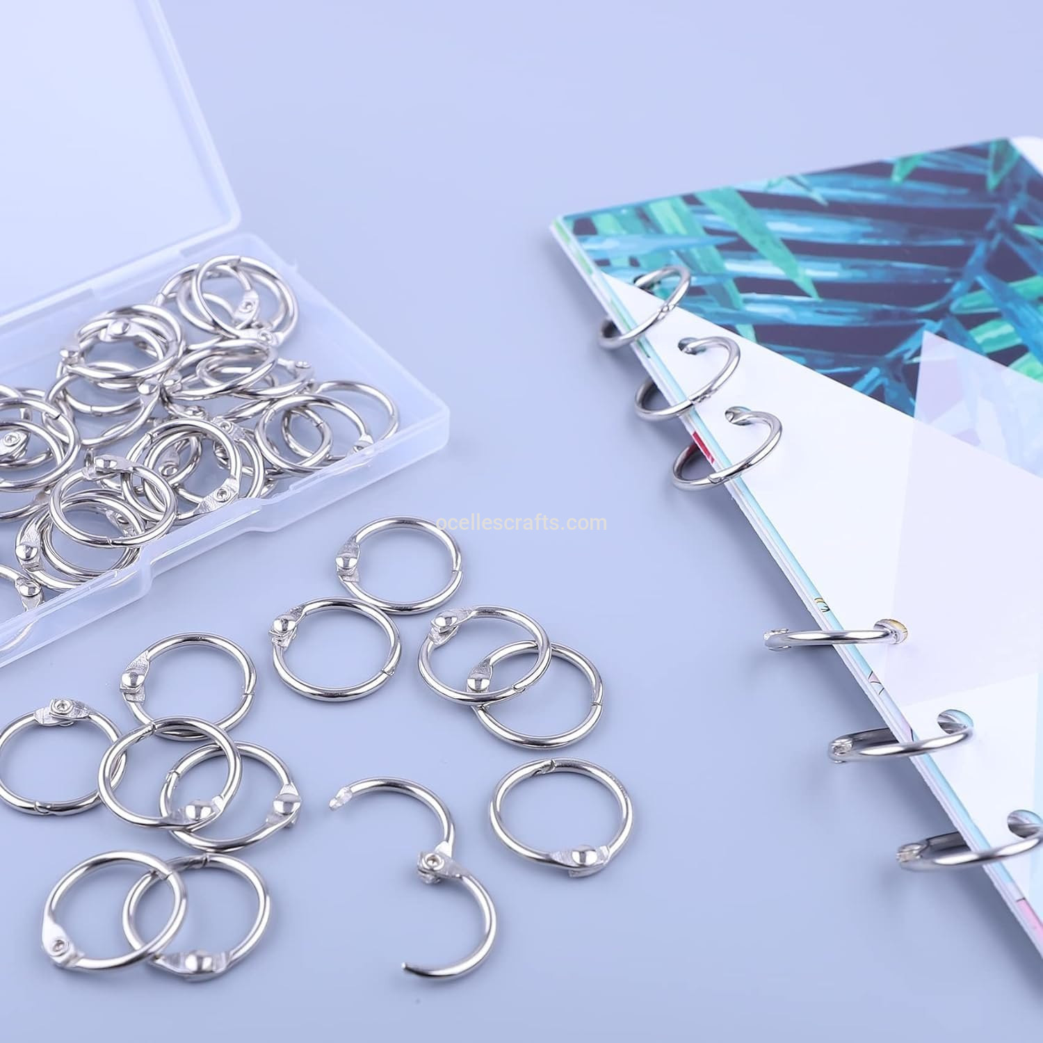 6pcs silver single-ring binder rings