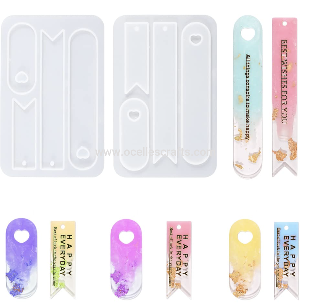 4 cavity small Bookmark Mold