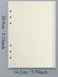 A5 Blank Refill Sheet