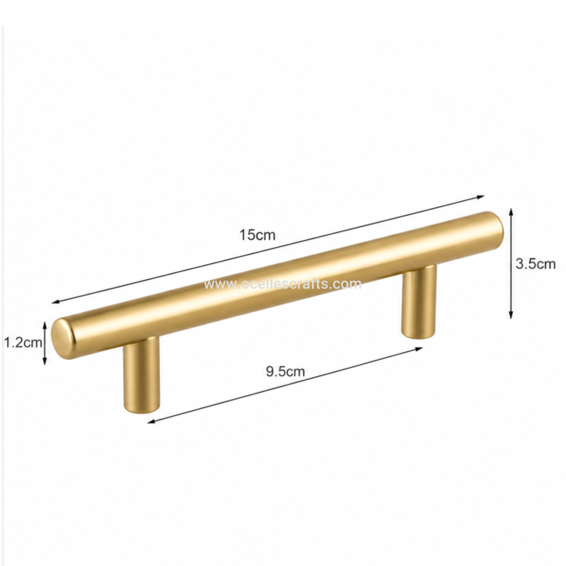 2pcs Gold T-shaped Tray Handle