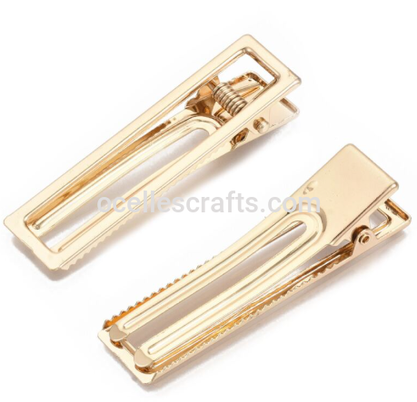Alligator Hair Clip Base - Rectangular
