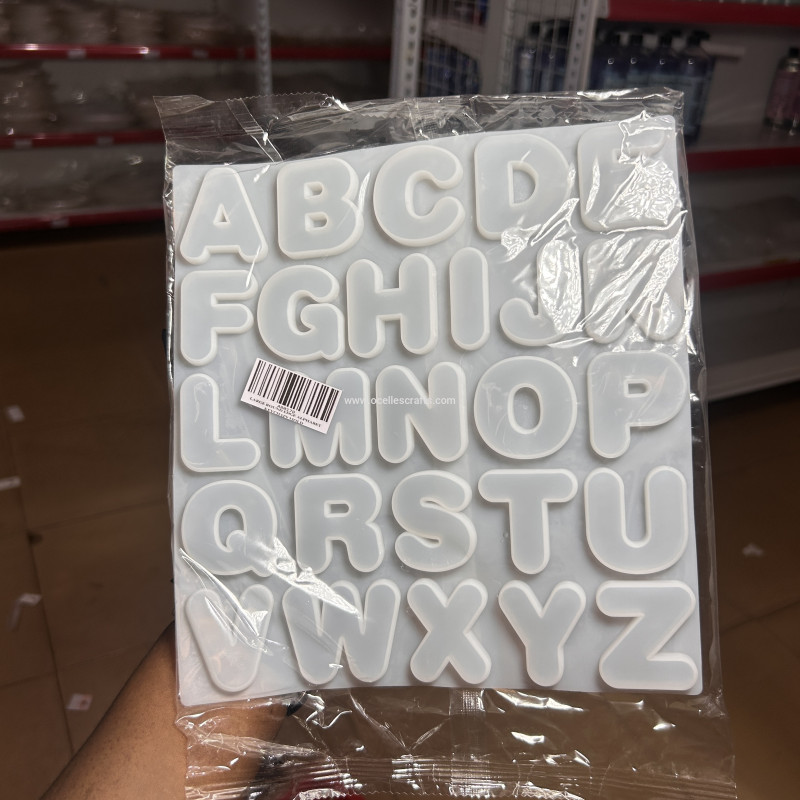 Large round edge Alphabet Keychain mold