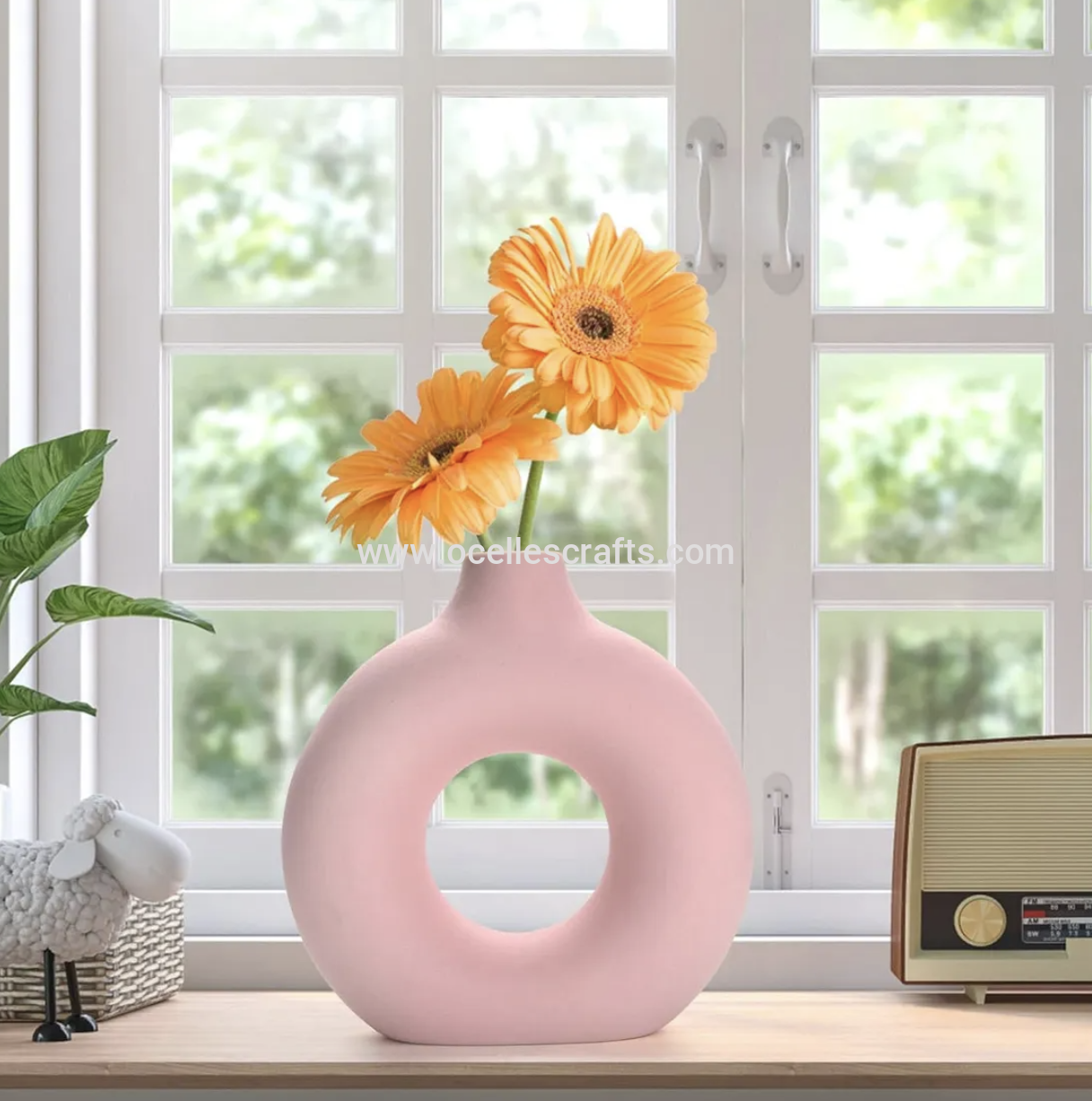 Large Donut Flower Vase Decor Mold