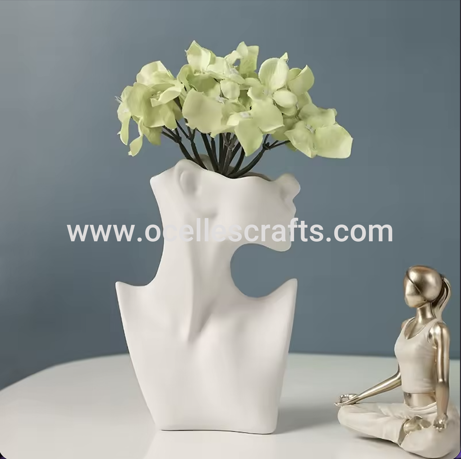 Side Face with Chest Flower Vase Mold