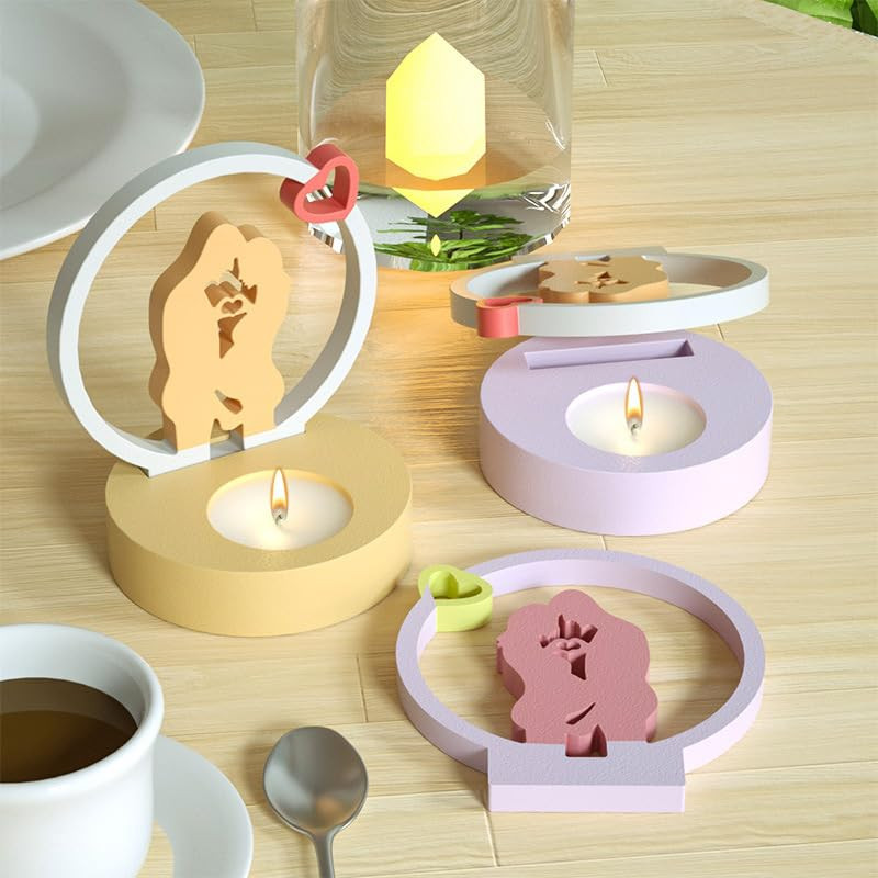 Embracing Pregnancy Couple Candle Holder Mold
