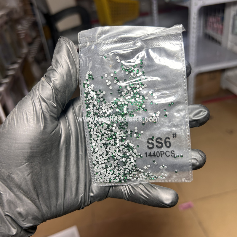 1440pcs Emerald Green Flat Back Crystal Rhinestones - SS6