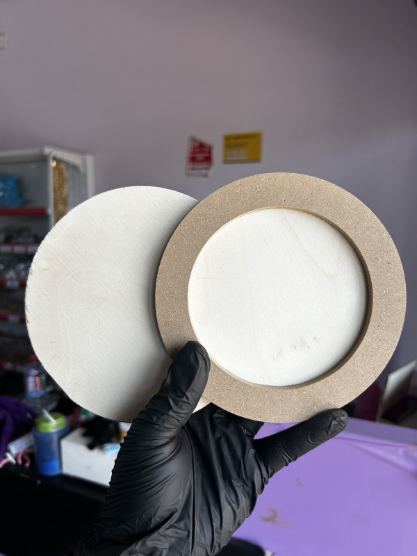 15 cm round cradle board for clock, frames, table, wall decor