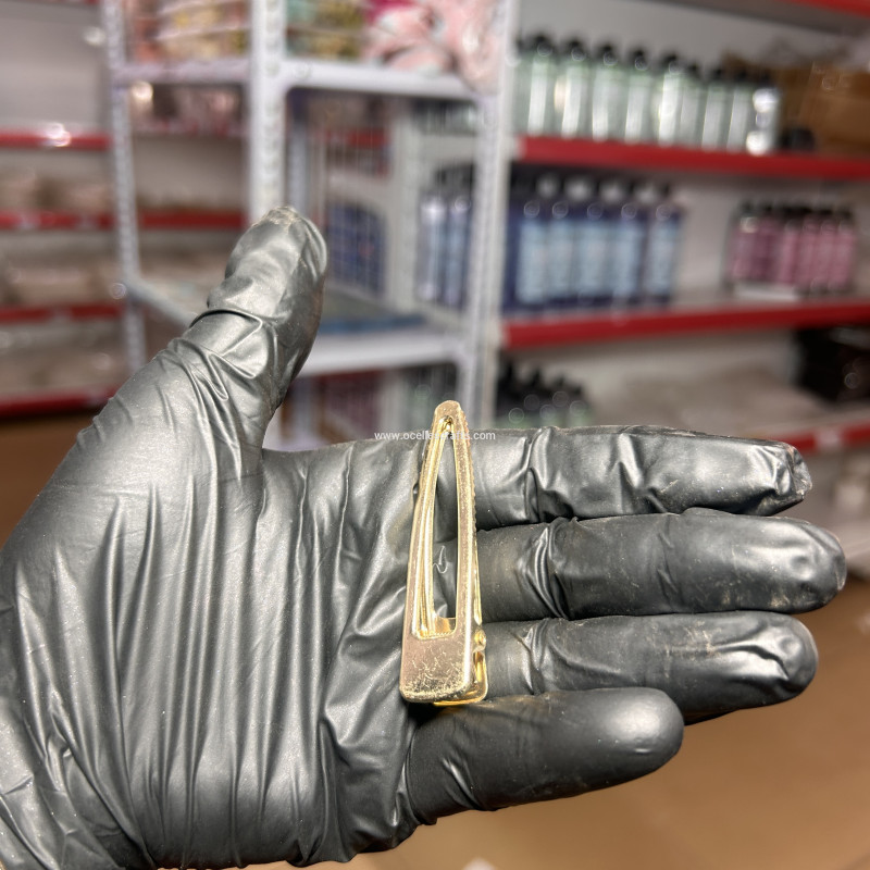 Pointed Alligator Gold Hair Clip Base