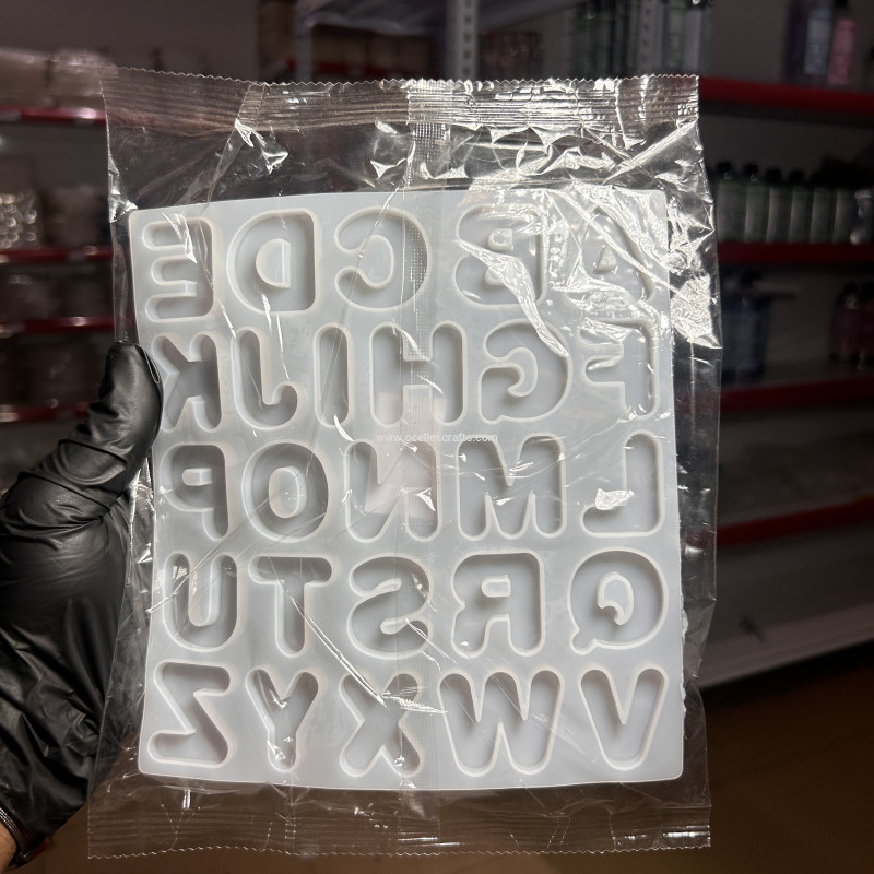 medium round edge Alphabet Keychain mold