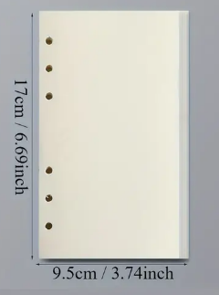 A6 Blank Refill Sheet
